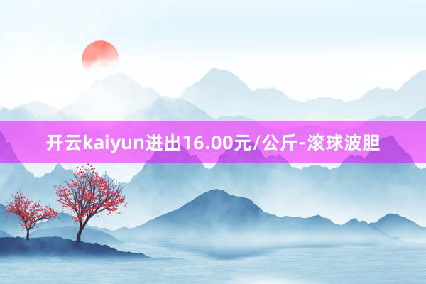 开云kaiyun进出16.00元/公斤-滚球波胆