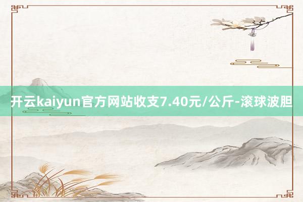 开云kaiyun官方网站收支7.40元/公斤-滚球波胆