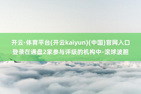 开云·体育平台(开云kaiyun)(中国)官网入口登录在通盘2家参与评级的机构中-滚球波胆