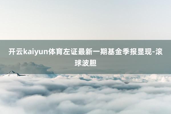 开云kaiyun体育左证最新一期基金季报显现-滚球波胆