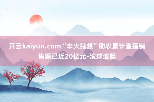开云kaiyun.com“辛火瞎想”助农累计直播销售额已近20亿元-滚球波胆
