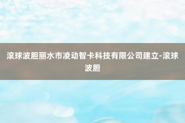 滚球波胆丽水市凌动智卡科技有限公司建立-滚球波胆