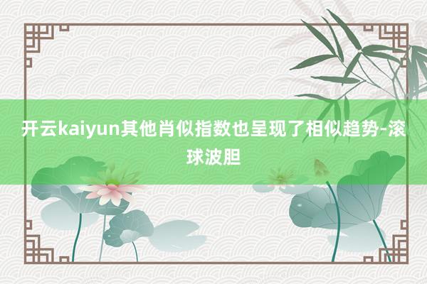 开云kaiyun其他肖似指数也呈现了相似趋势-滚球波胆