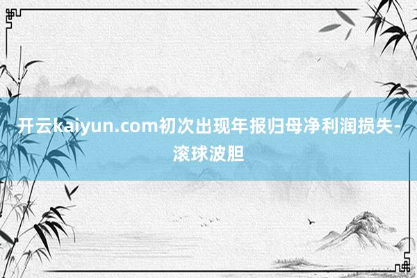 开云kaiyun.com初次出现年报归母净利润损失-滚球波胆