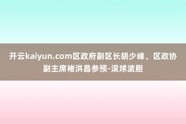 开云kaiyun.com区政府副区长胡少峰、区政协副主席褚洪昌参预-滚球波胆