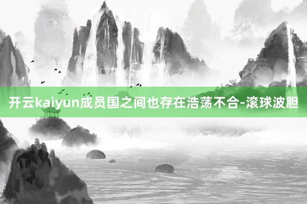 开云kaiyun成员国之间也存在浩荡不合-滚球波胆