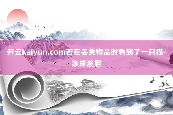 开云kaiyun.com若在丢失物品时看到了一只猫-滚球波胆