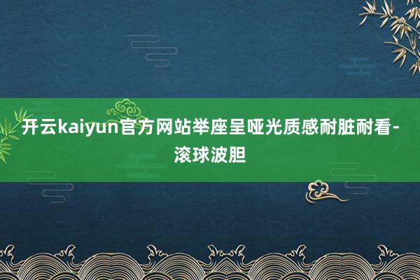 开云kaiyun官方网站举座呈哑光质感耐脏耐看-滚球波胆