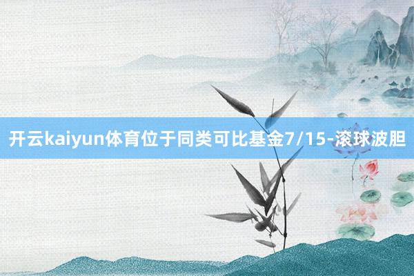 开云kaiyun体育位于同类可比基金7/15-滚球波胆