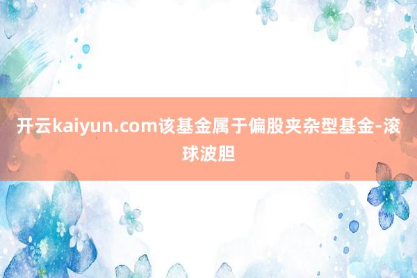 开云kaiyun.com　　该基金属于偏股夹杂型基金-滚球波胆