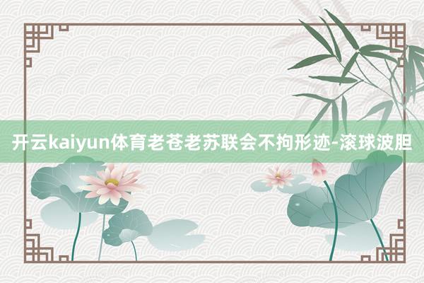 开云kaiyun体育老苍老苏联会不拘形迹-滚球波胆