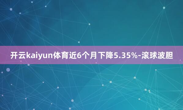 开云kaiyun体育近6个月下降5.35%-滚球波胆