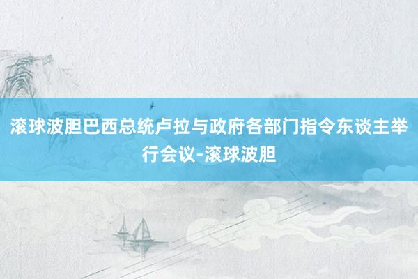 滚球波胆巴西总统卢拉与政府各部门指令东谈主举行会议-滚球波胆