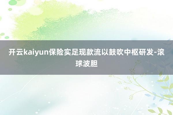 开云kaiyun保险实足现款流以鼓吹中枢研发-滚球波胆