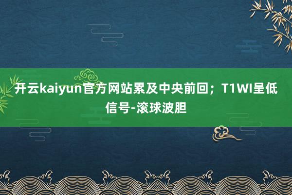 开云kaiyun官方网站累及中央前回；T1WI呈低信号-滚球波胆