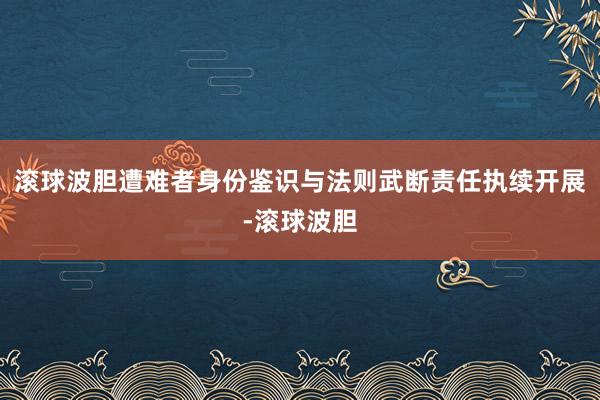 滚球波胆遭难者身份鉴识与法则武断责任执续开展-滚球波胆