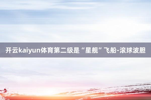 开云kaiyun体育第二级是“星舰”飞船-滚球波胆